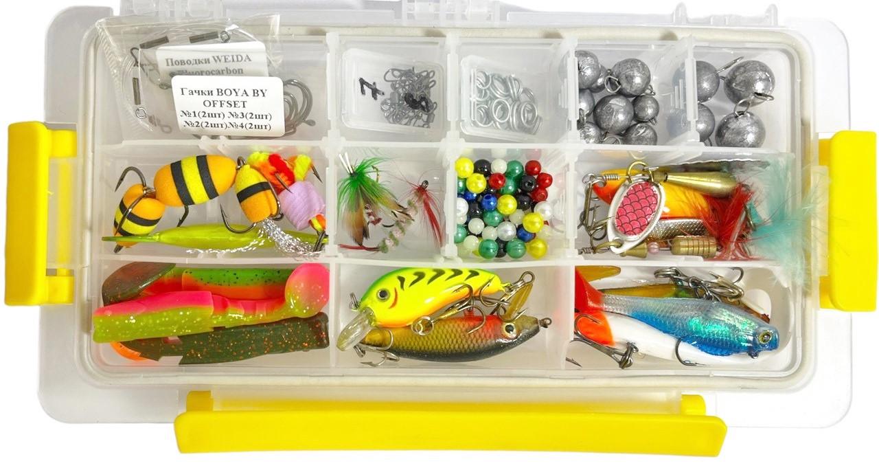 Набір рибальських приманок та інструментів для хижої риби в коробці MJ-3101 (23x17x5 см) - фото 4 Набір рибальських приманок та інструментів для хижої риби в коробці MJ-3101 (23x17x5 см) - фото 4