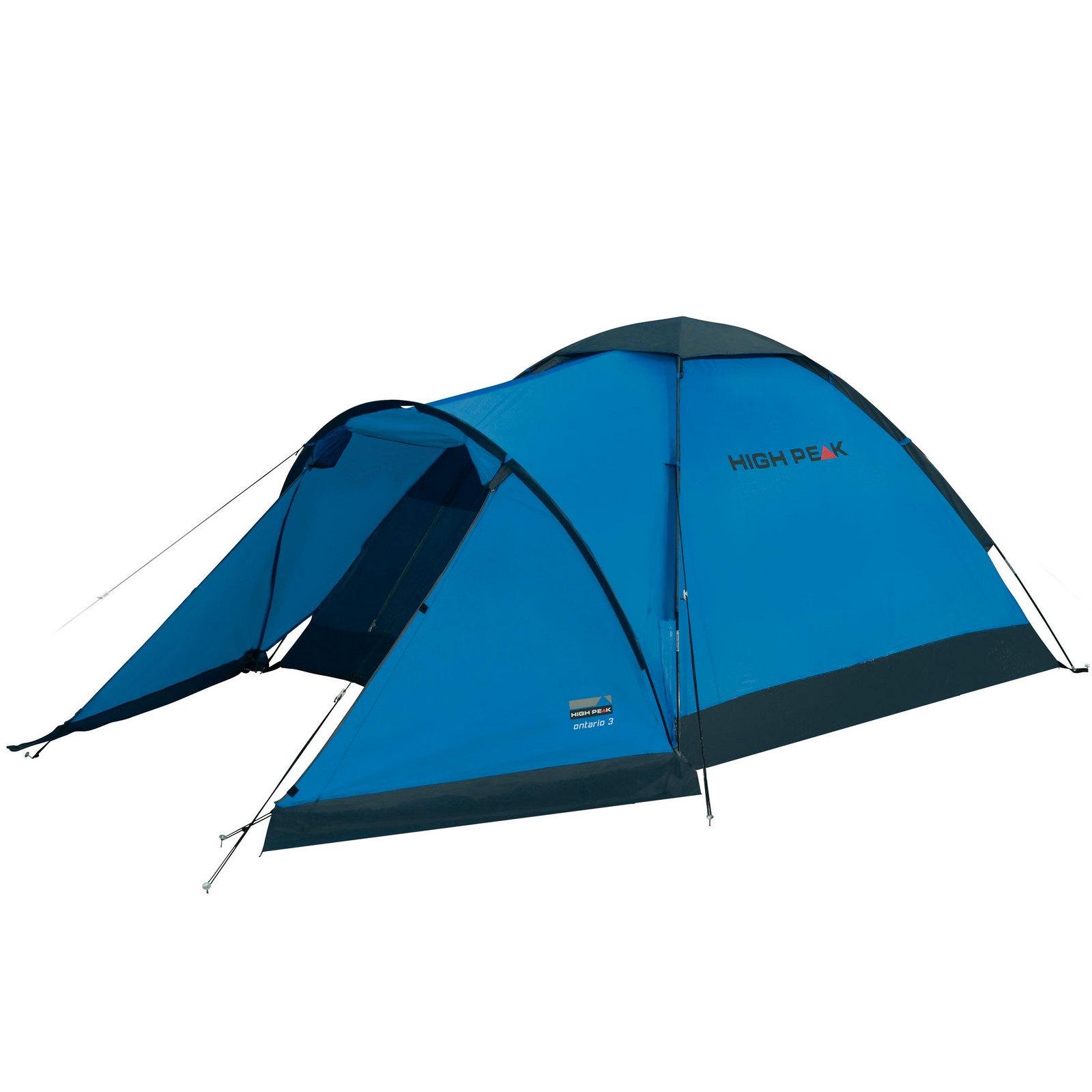 Палатка High Peak Ontario 3 Blue/Grey (10171)