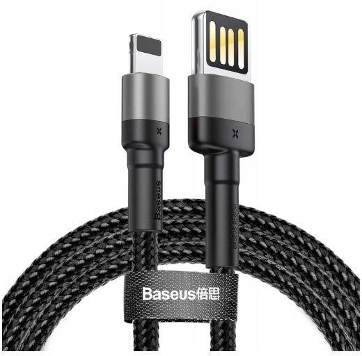 Кабель для зарядки Baseus Cafule Cable USB Lightning 2,4 A Black (3014945ER) - фото 1