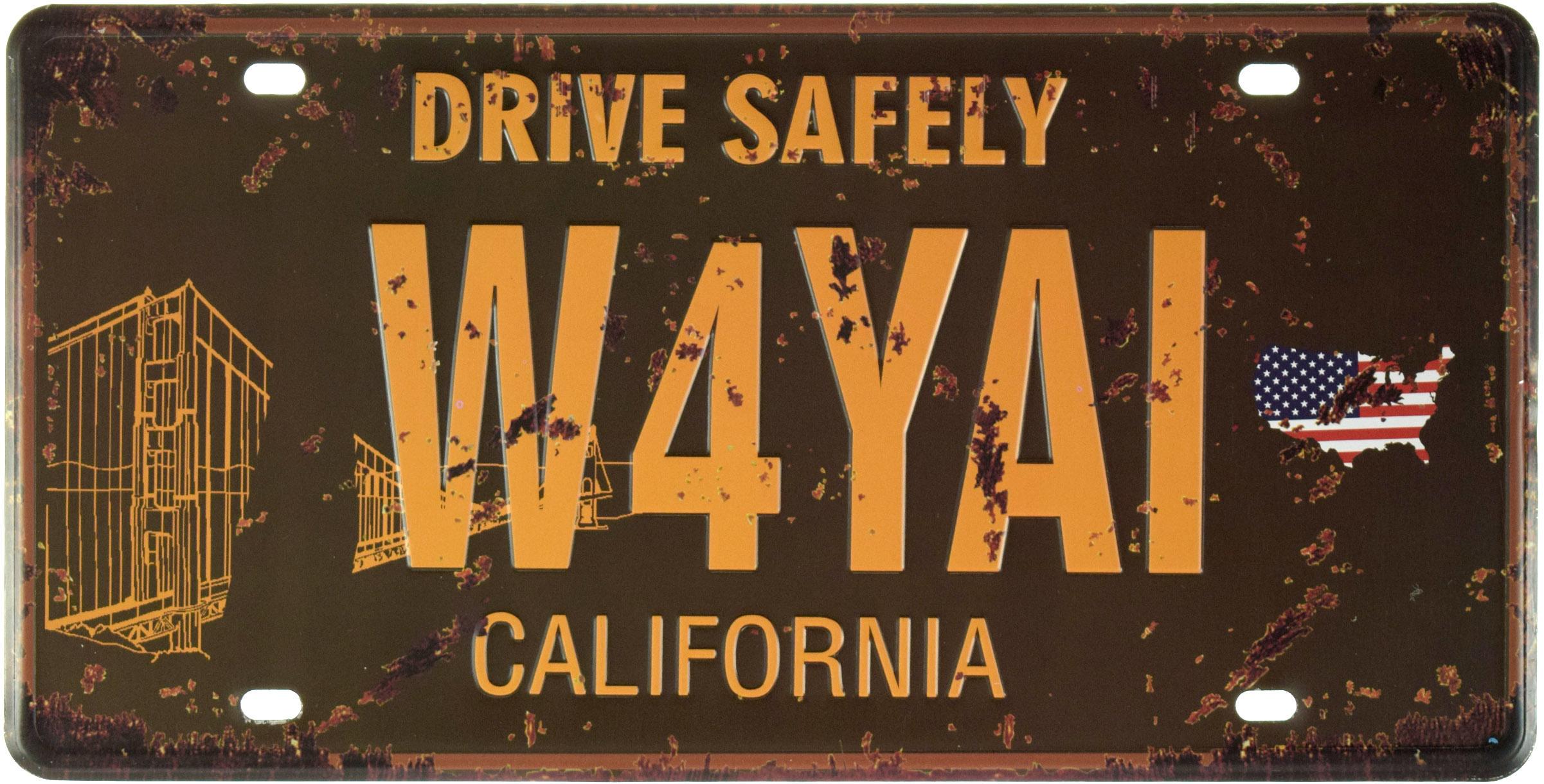Табличка металева Каліфорнія Безпечних Рух/California Drive Safely 15x30 см