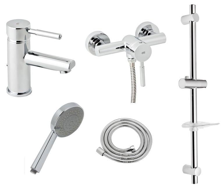 Набір змішувачів для душу GENEBRE Tau 04TA1D17RO зі штангою (19875)
