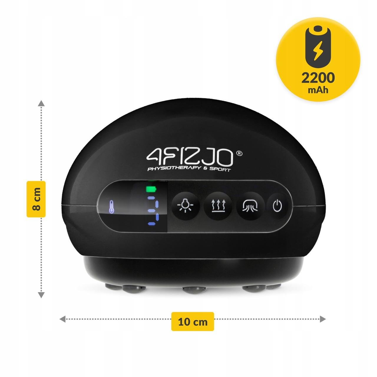 Банка вакуумна масажна 4FIZJO акумуляторна з ІЧ прогрівом Black (P-5907739318695) - фото 7 Банка вакуумна масажна 4FIZJO акумуляторна з ІЧ прогрівом Black (P-5907739318695) - фото 7