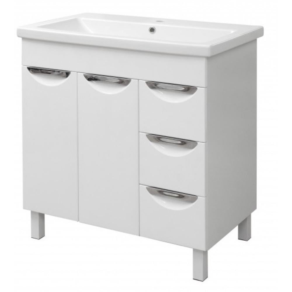 Тумба для ванной комнаты Лаура 80 см с умывальником Como 80 см Белый (1854259423) Тумба для ванной комнаты Лаура 80 см с умывальником Como 80 см Белый (1854259423)