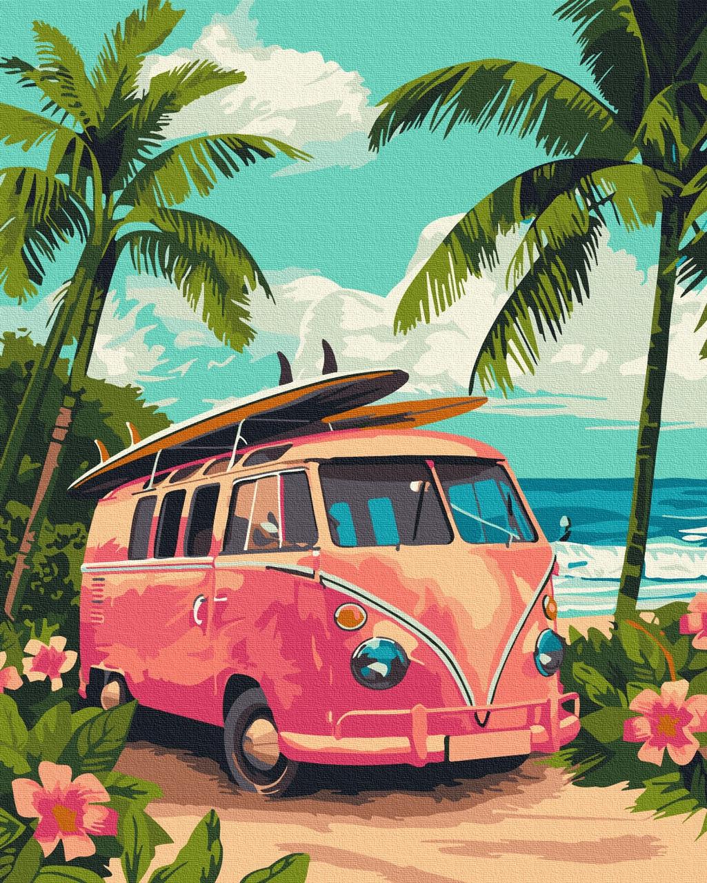 Картина по номерам BrushMe Отпуск в стиле ретро BS54093 холст на подрамнике 40x50 см (2305937593)