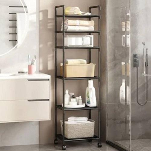 Стеллаж этажерка на колесах 6 уровней передвижная 170х42х32 см Черный (33511) - фото 2 Стеллаж этажерка на колесах 6 уровней передвижная 170х42х32 см Черный (33511) - фото 2