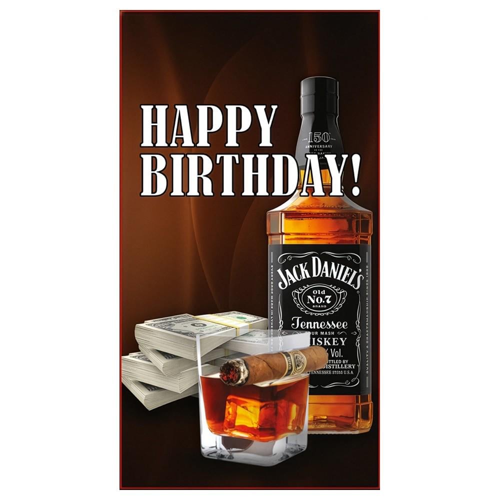 Конверт для денег Stenson "З Днем Народження!" 16х8,5 см Темно-коричневый (ДН-214)