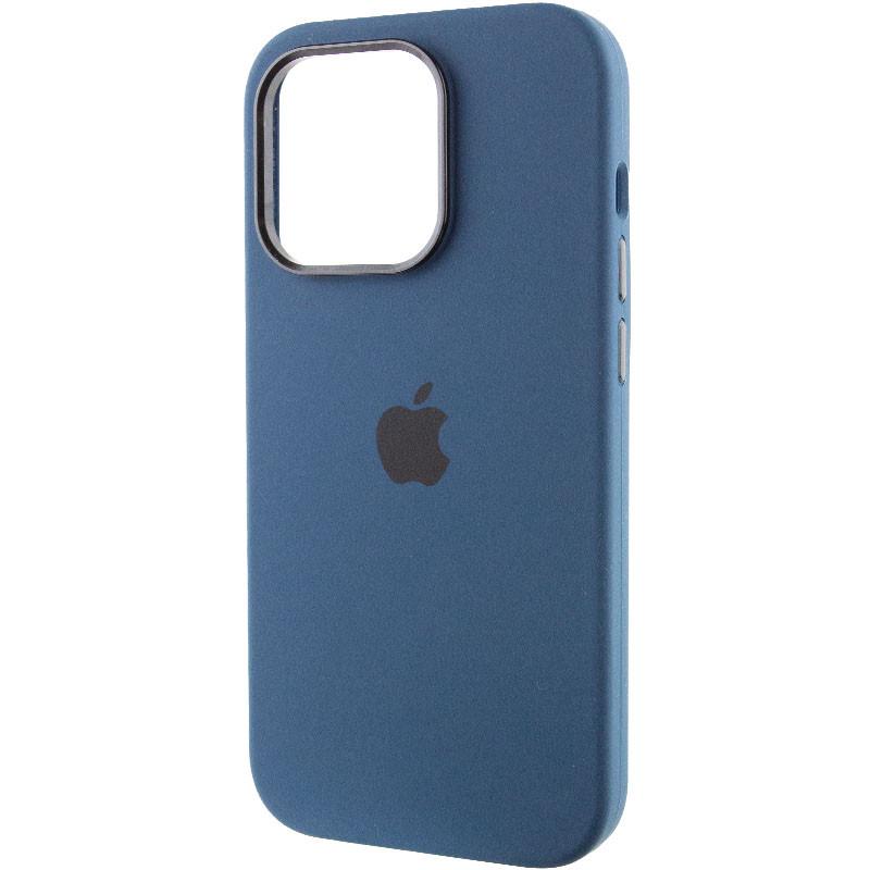 Противоударный чехол Silicone Case Metal Buttons (AA) для Apple iPhone 13 Pro (6.1") Синий / StromBlue - фото 3