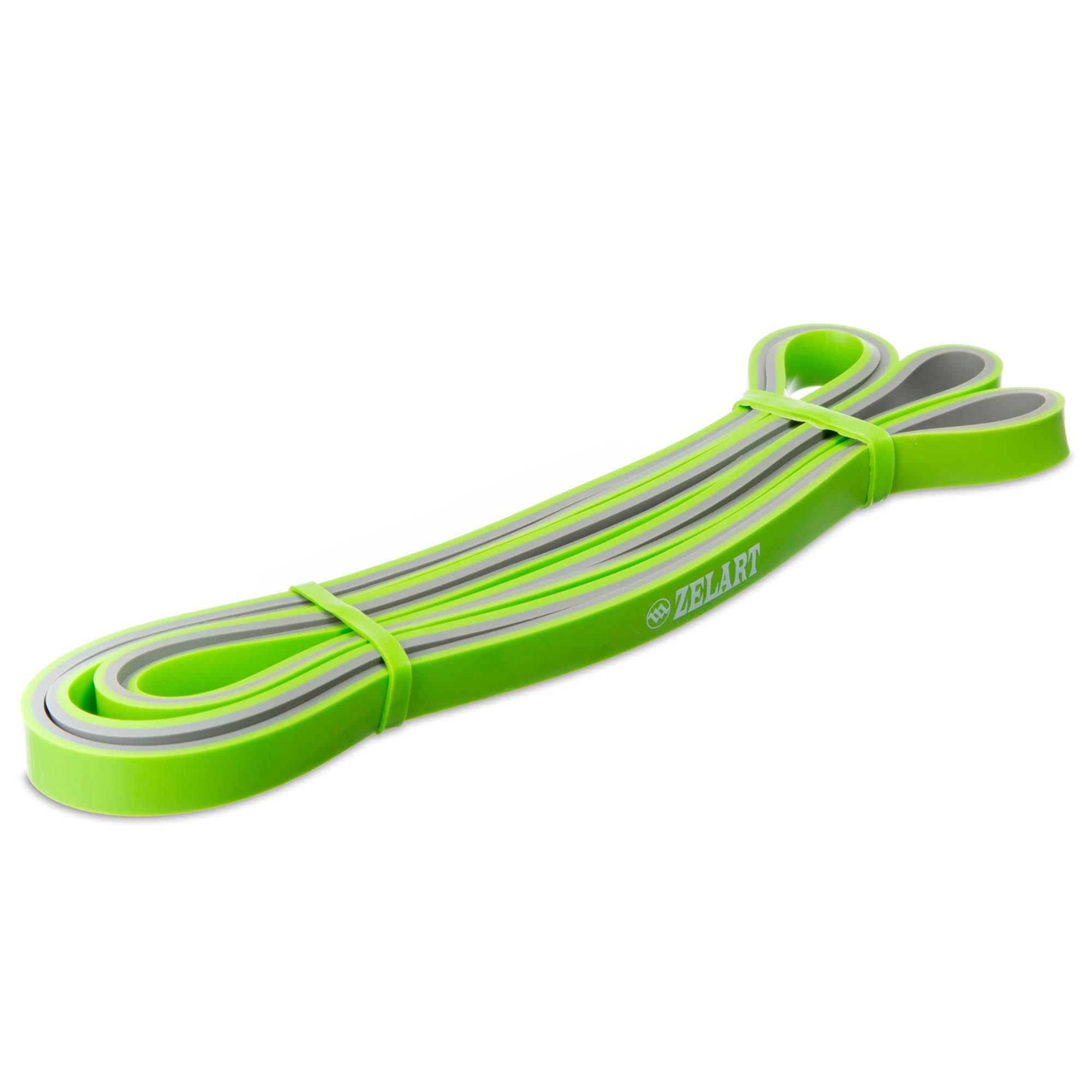 Резинка петля для подтягиваний двухслойная Zelart FI-0911-2 DUAL POWER BAND Салатовый (DR003417)