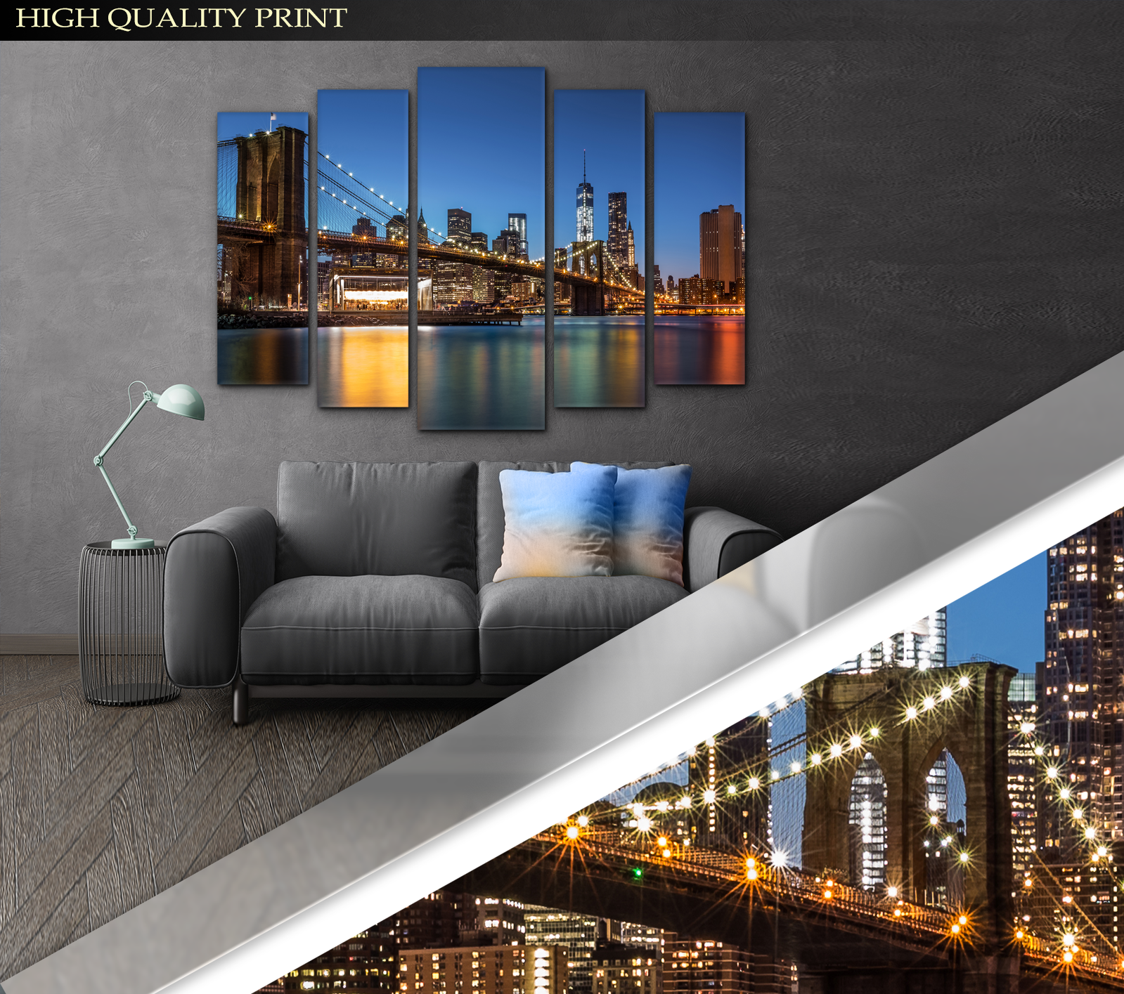 Картина модульная Город Мост 90х132 см (Art-285_5) - фото 3 Картина модульная Город Мост 90х132 см (Art-285_5) - фото 3