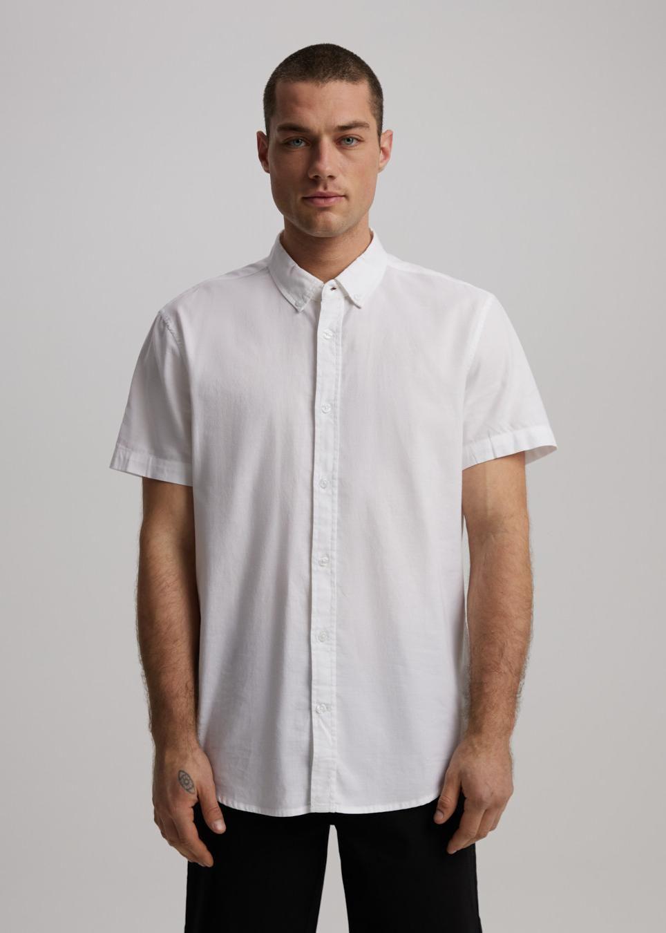 Рубашка мужская Diverse CORE BRO короткий рукав L Белый (5905384104984)