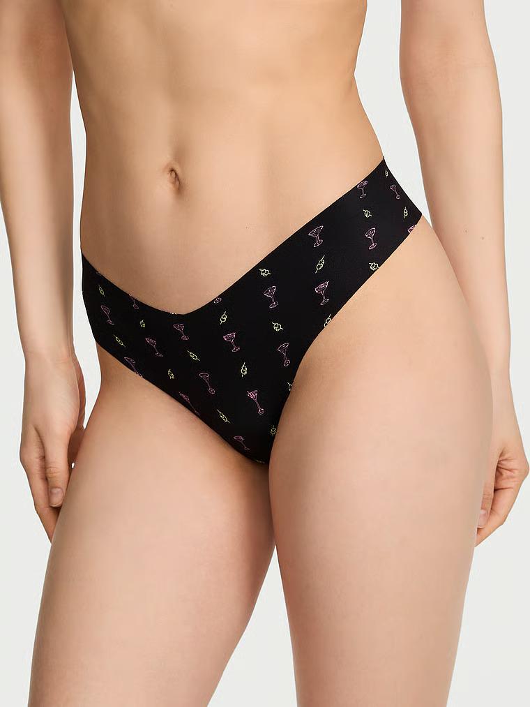 Трусики стринги Victoria's Secret No-Show Thong Panty S Черный (27273879)