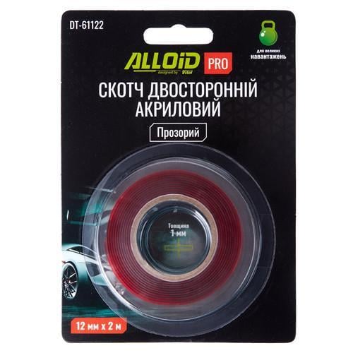 Скотч двухсторонний Alloid Pro 12 мм x 2 м прозрачный 1 мм блистер - фото 2 Скотч двухсторонний Alloid Pro 12 мм x 2 м прозрачный 1 мм блистер - фото 2