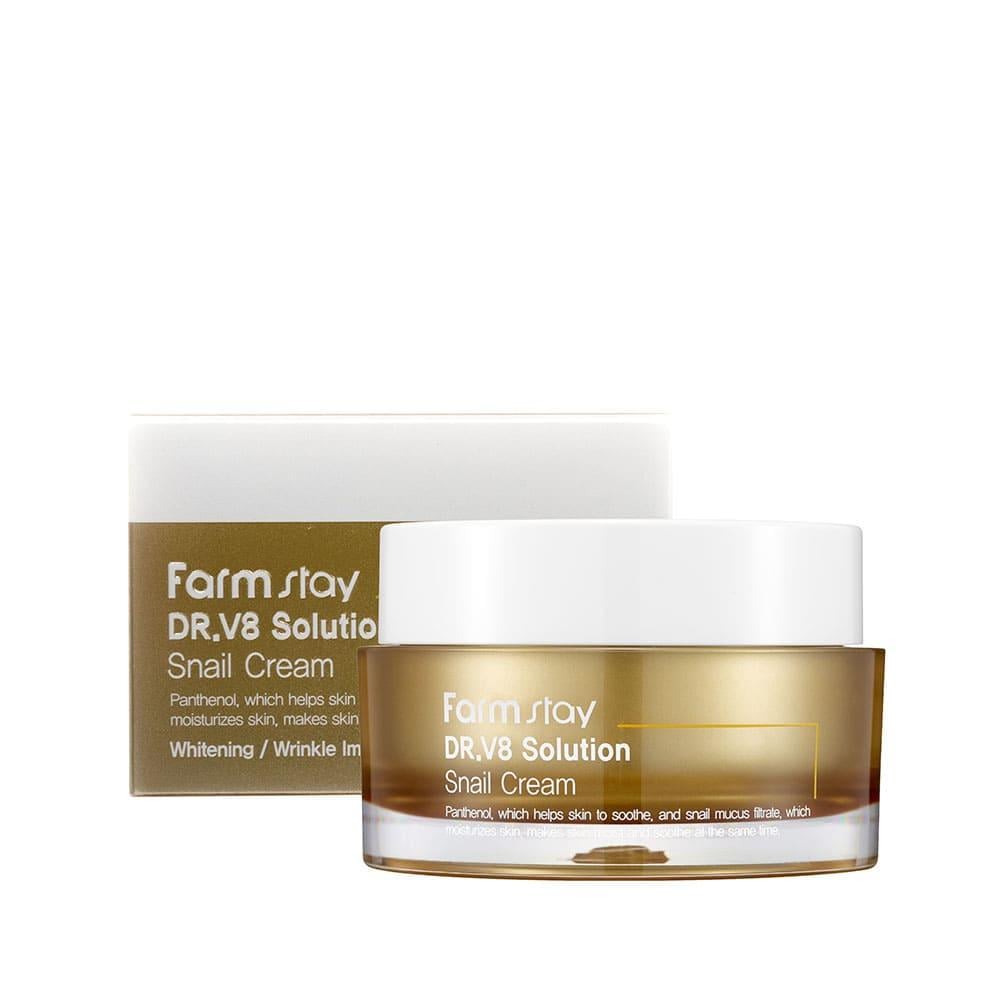 Крем для лица увлажняющий FarmStay Dr.V8 Solution Snail Cream с муцином улитки 50 мл (8809624723621)