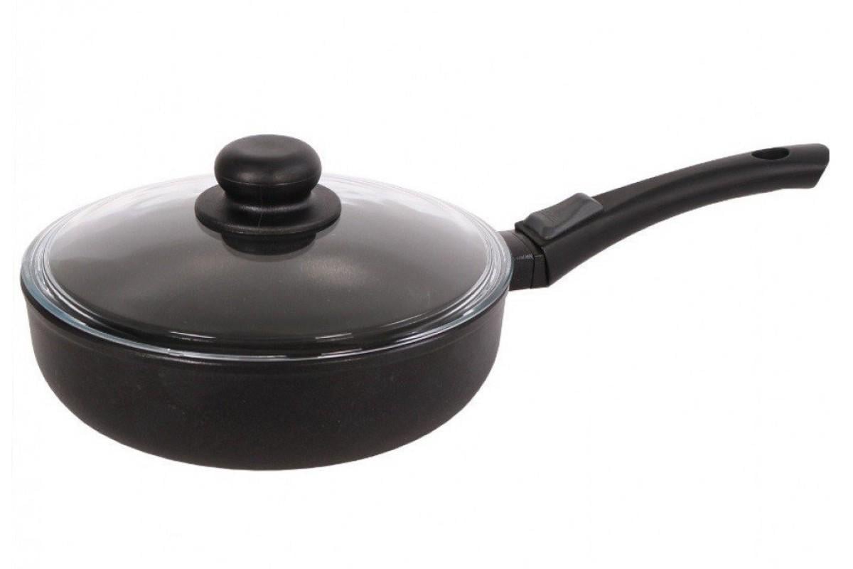 Сковорода с бакелитовой ручкой и стеклянной крышкой Биол Классик 26 см (2607ПС)