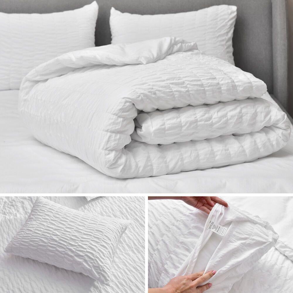 Комплект постельного белья евро IDEIA Cloud Dream жатка подарочная упаковка Белый (26357) - фото 11 Комплект постельного белья евро IDEIA Cloud Dream жатка подарочная упаковка Белый (26357) - фото 11