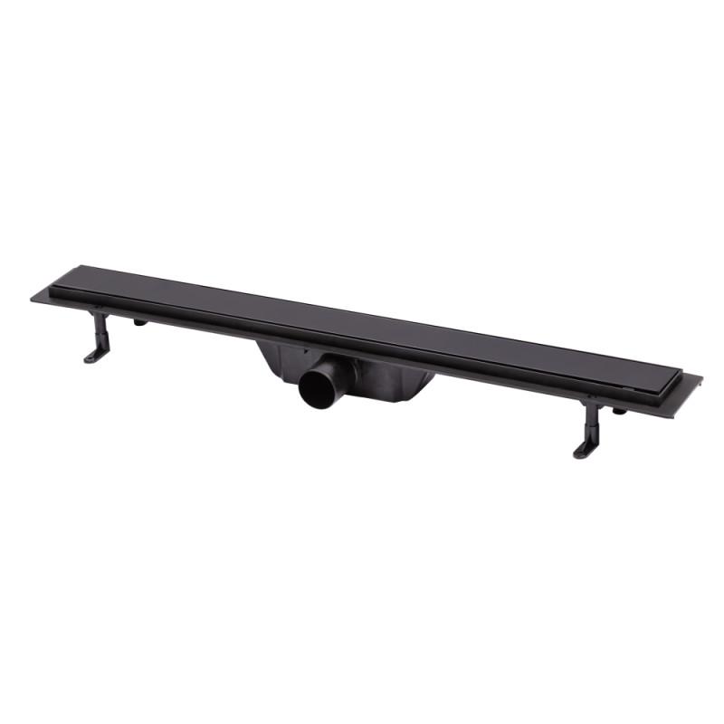 Трап линейный Q-tap Dry Tile304-800MBLA с нержавеющей решеткой 800х70 (11508)