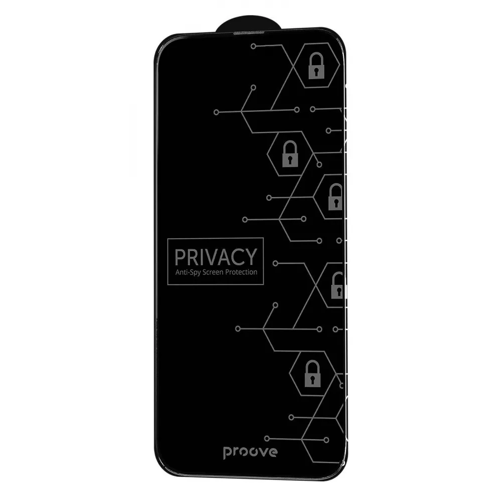 Защитное стекло антишпион Proove Privacy для iPhone 13/13 Pro/14/16e Black