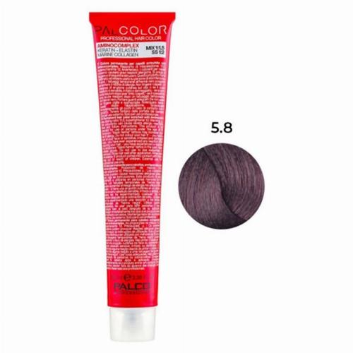 Крем-краска для волос профессиональная PALCO с комплексом аминокислот 100 мл 5.8 светло-коричневый каштановый (2517075884)