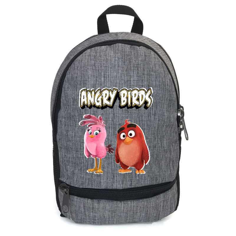 Школьный рюкзак подростковый Cappuccino Toys с принтом Angry Birds ANG-0014-gry 12,5 л Серый (2133990365)