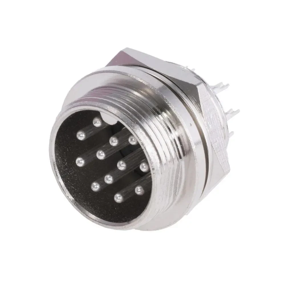 Разъем авиационный соединительный GX20-20M-12B 12 pin штекер (2902552499) Разъем авиационный соединительный GX20-20M-12B 12 pin штекер (2902552499)