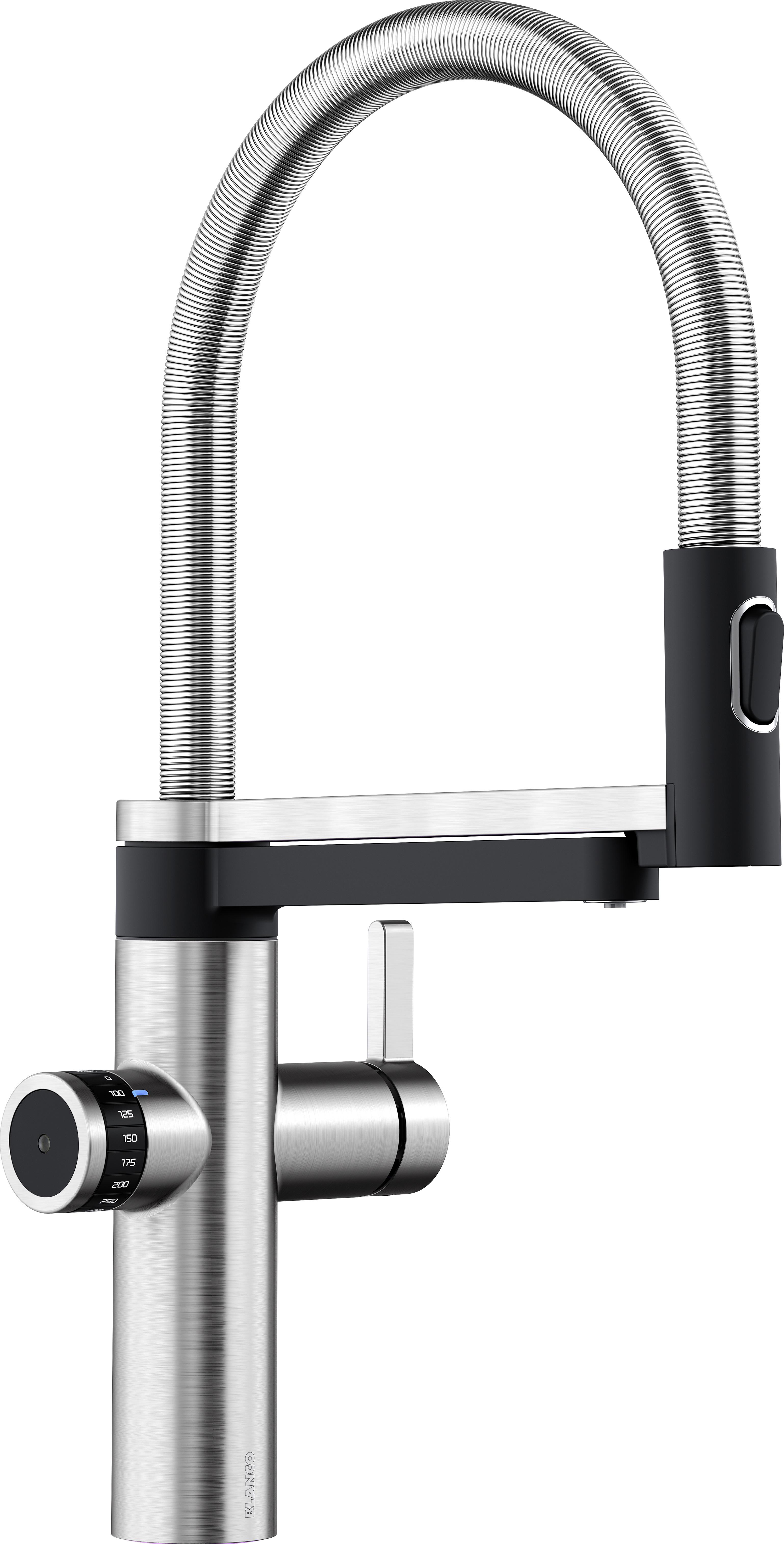 Смеситель кухонный Blanco EVOL-S PRO FILTER PVD steel (526311)