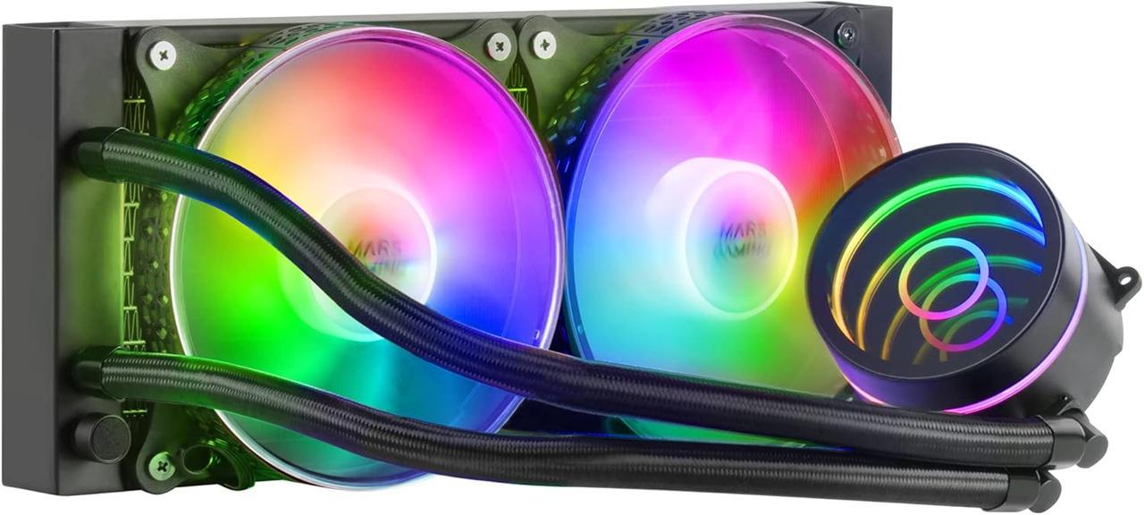 Жидкостное охлаждение процессора Mars Gaming ML-ONE240 RGB TDP 400W 240 мм Черный