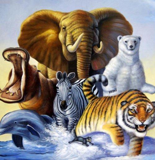 Алмазная мозаика Звери 40x40 см (DM.137)