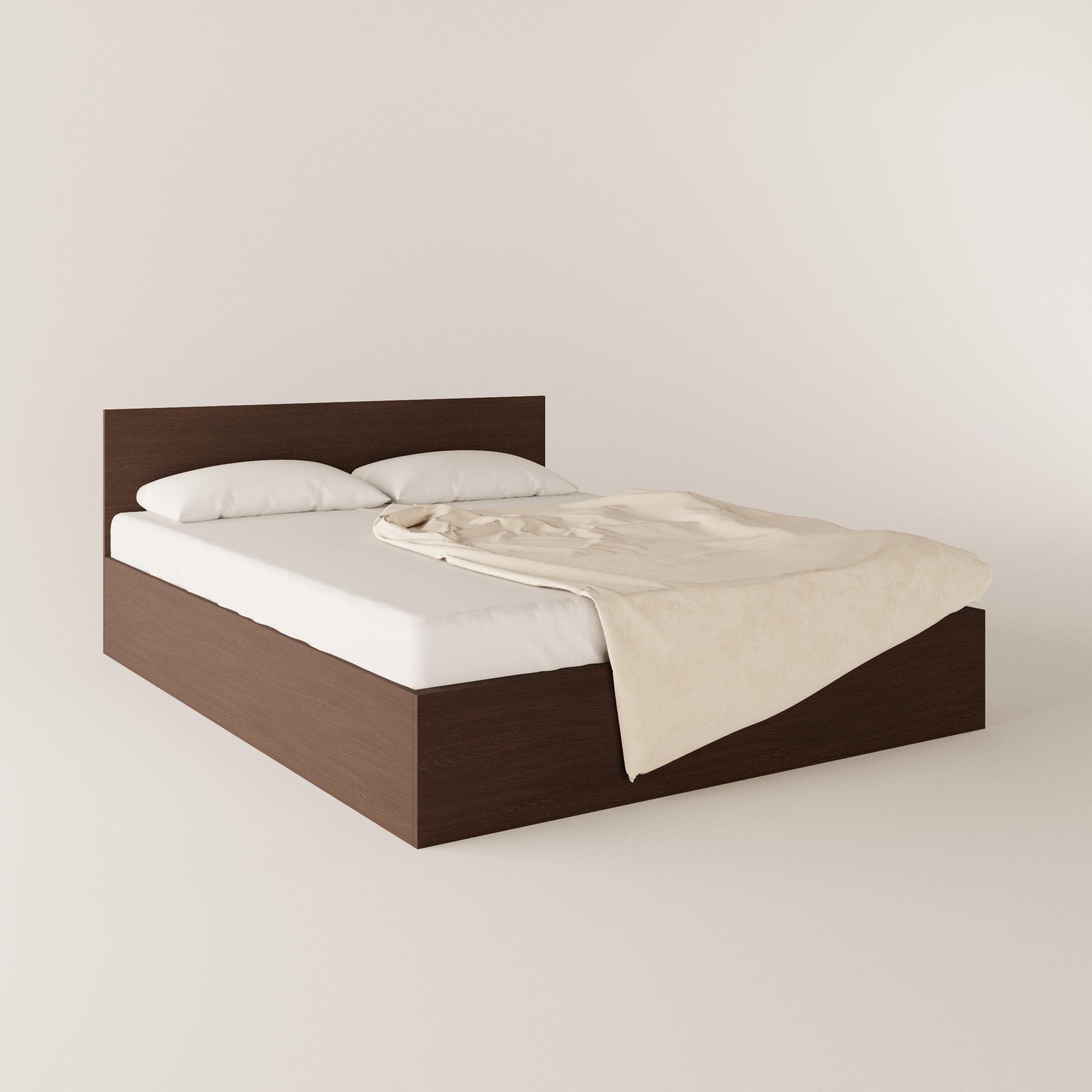 Кровать двуспальная КР-160 ДСП 164х204х75 см. Венге магия.