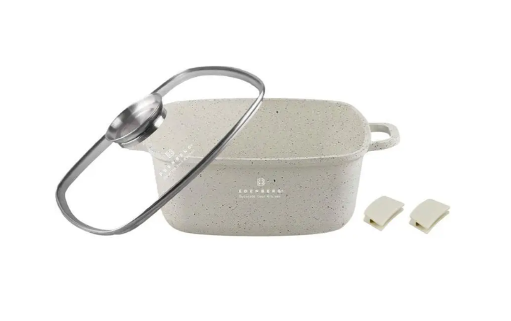 Кастрюля-казан Edenberg EB-3956 2,8 л 20 см Бежевый мрамор (34204079)