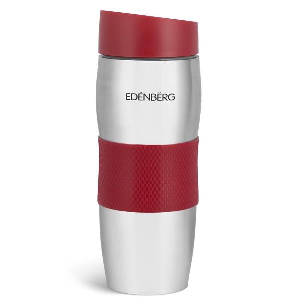 Термокружка Edenberg EB-621 с двойной стенкой и силиконовым держателем 380 мл (EB-621-1)