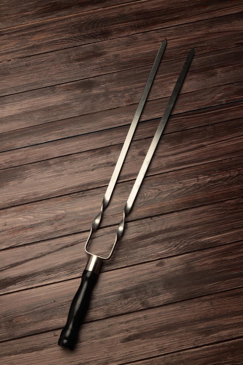 Шампур двойной Блэк с деревянной ручкой (10464277)