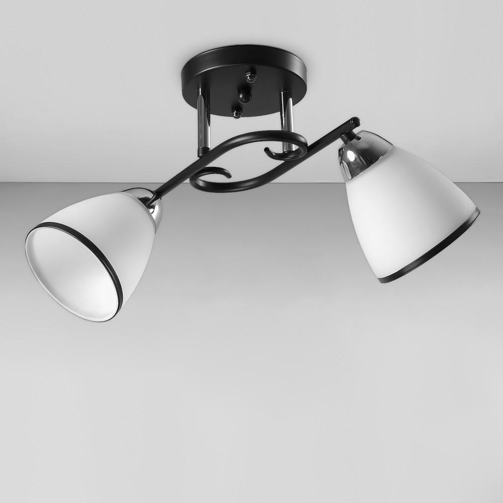 Люстра стельова Light House SC-18696/2 CR/BK 440х150х240 мм Чорний/Хром/Білий Люстра стельова Light House SC-18696/2 CR/BK 440х150х240 мм Чорний/Хром/Білий