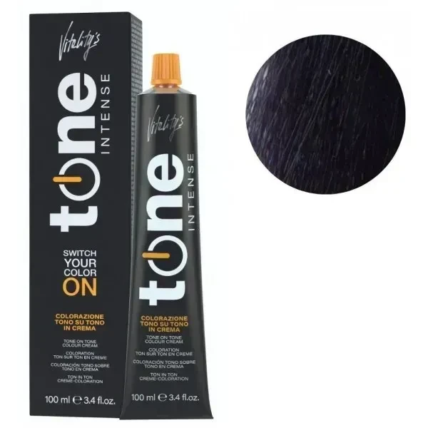 Крем краска для волос тонирующая безамиачная Tone Intense Vitality's 1/7 Сине-черный 100 мл