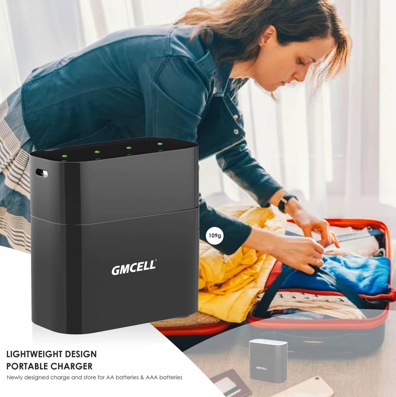 Зарядний пристрій для акумуляторних батарейок GMCELL Li-Ion USB комплект 4 АА 3600 mWh 1,5V 2400 mAh (BT01) - фото 5