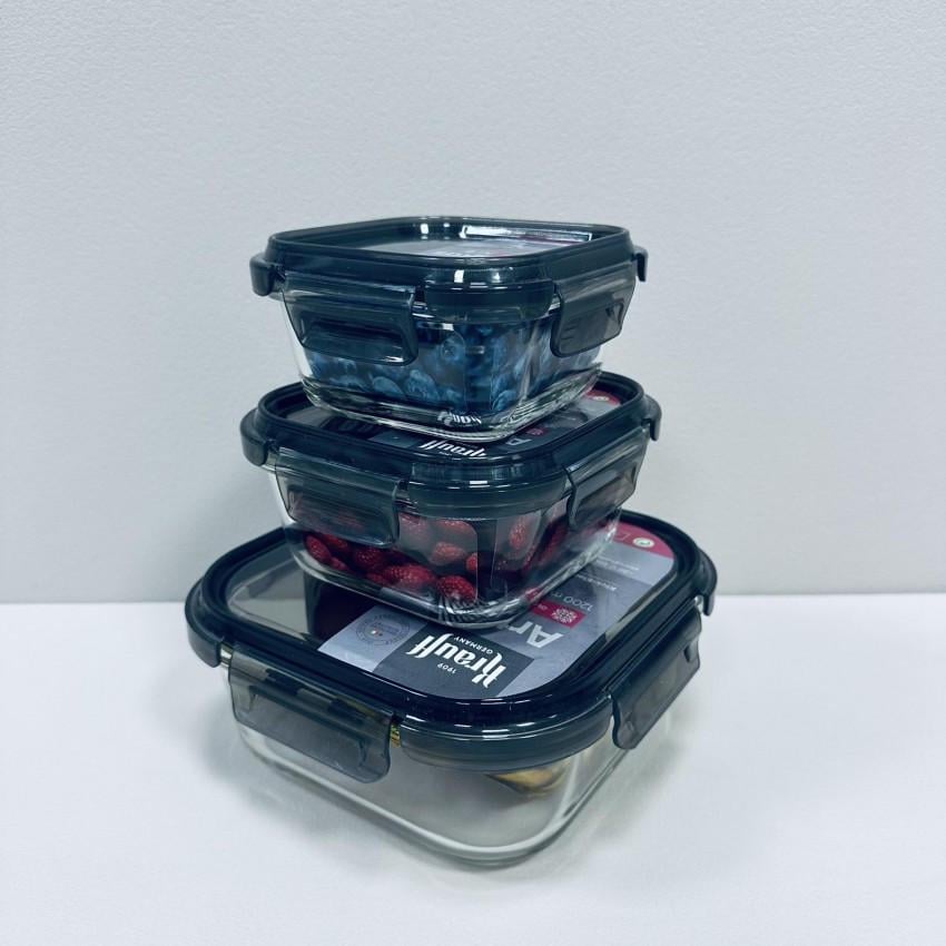 Набір квадратних контейнерів Krauff Artglas 29-298-021/29-298-022/29-298-024 300/500/1200 мл (2679322087) - фото 4 Набір квадратних контейнерів Krauff Artglas 29-298-021/29-298-022/29-298-024 300/500/1200 мл (2679322087) - фото 4