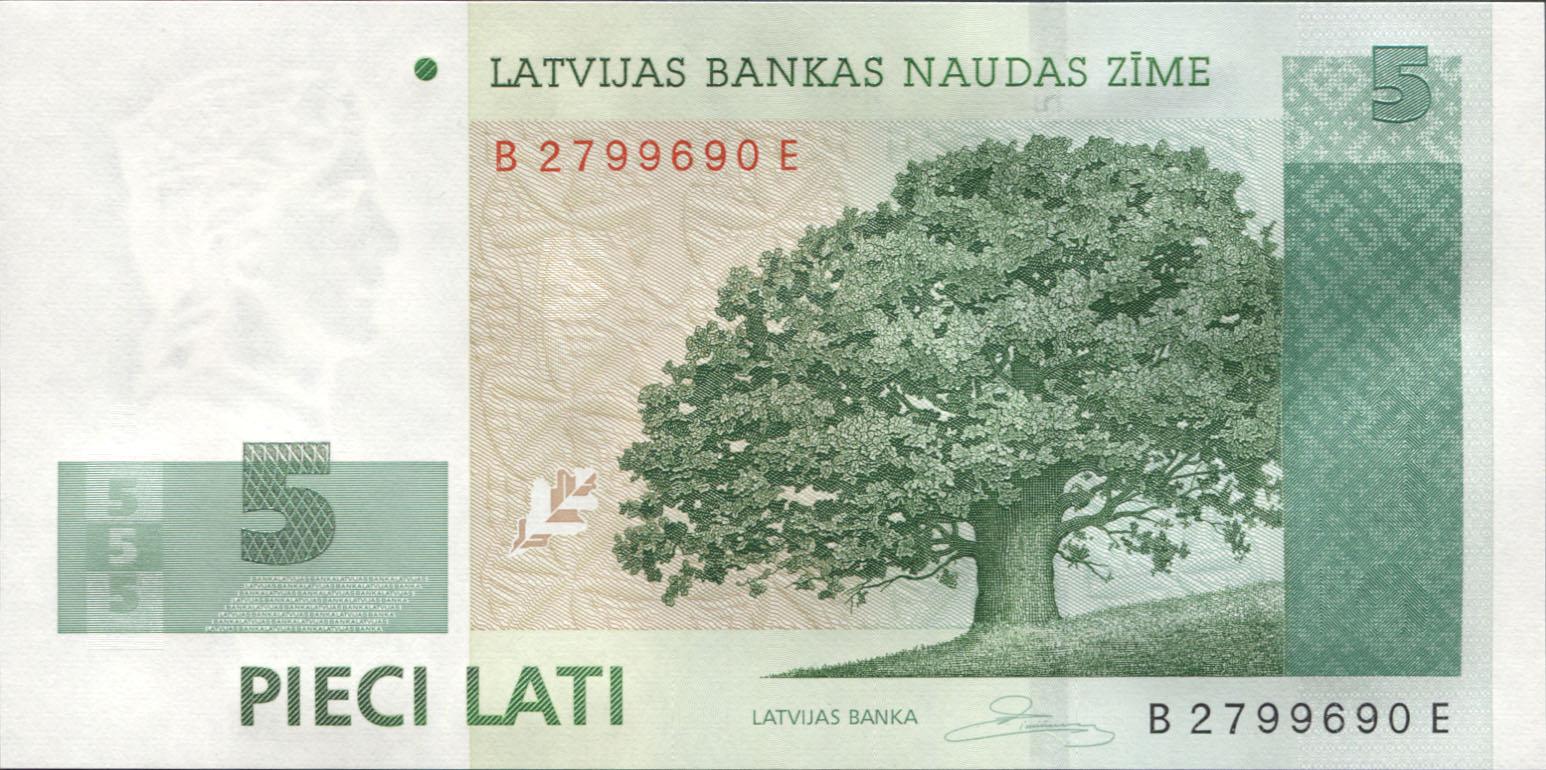 Коллекционная банкнота 5 лат 2009 Латвия Р53с UNC Коллекционная банкнота 5 лат 2009 Латвия Р53с UNC