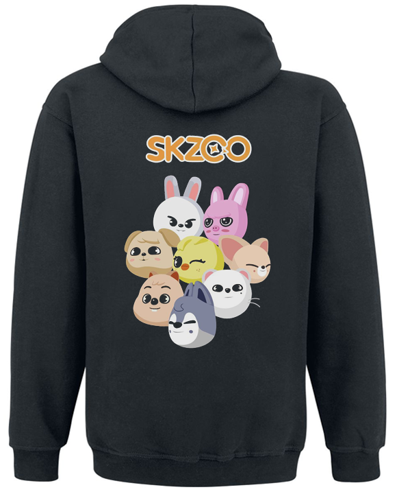 Толстовка с молнией Stray Kids "SKZOO" XXL Черный (58566) - фото 2 Толстовка с молнией Stray Kids "SKZOO" XXL Черный (58566) - фото 2