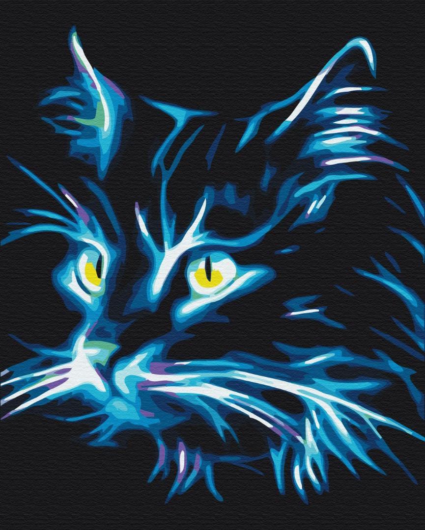 Картина по номерам Brushme Неоновый кот 40x50 см (BS32107)