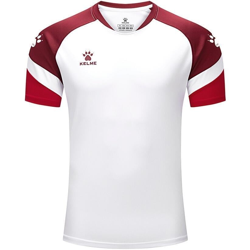 Футболка Kelme BRAVO 7351TX1092.9158 14 лет/XS Бело-бордовый (54956-36)