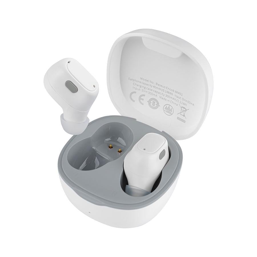 Наушники беспроводные BASEUS Encok True Wireless Earphones WM01 White (NGTW240002) - фото 2