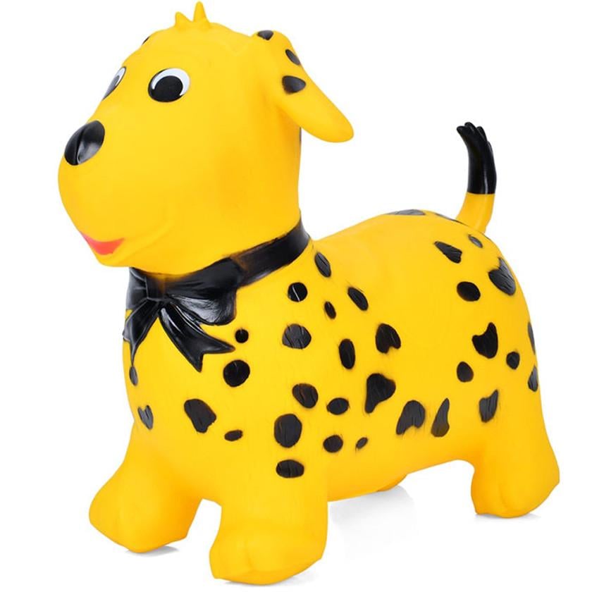 Игрушка-попрыгунчик для малышей Щенок резиновая до 20 кг Желтый (33731542)