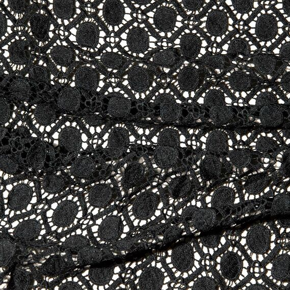 Ткань гипюр IDEIA Надежда Шарики 1,15 м Черный (2200004219080)