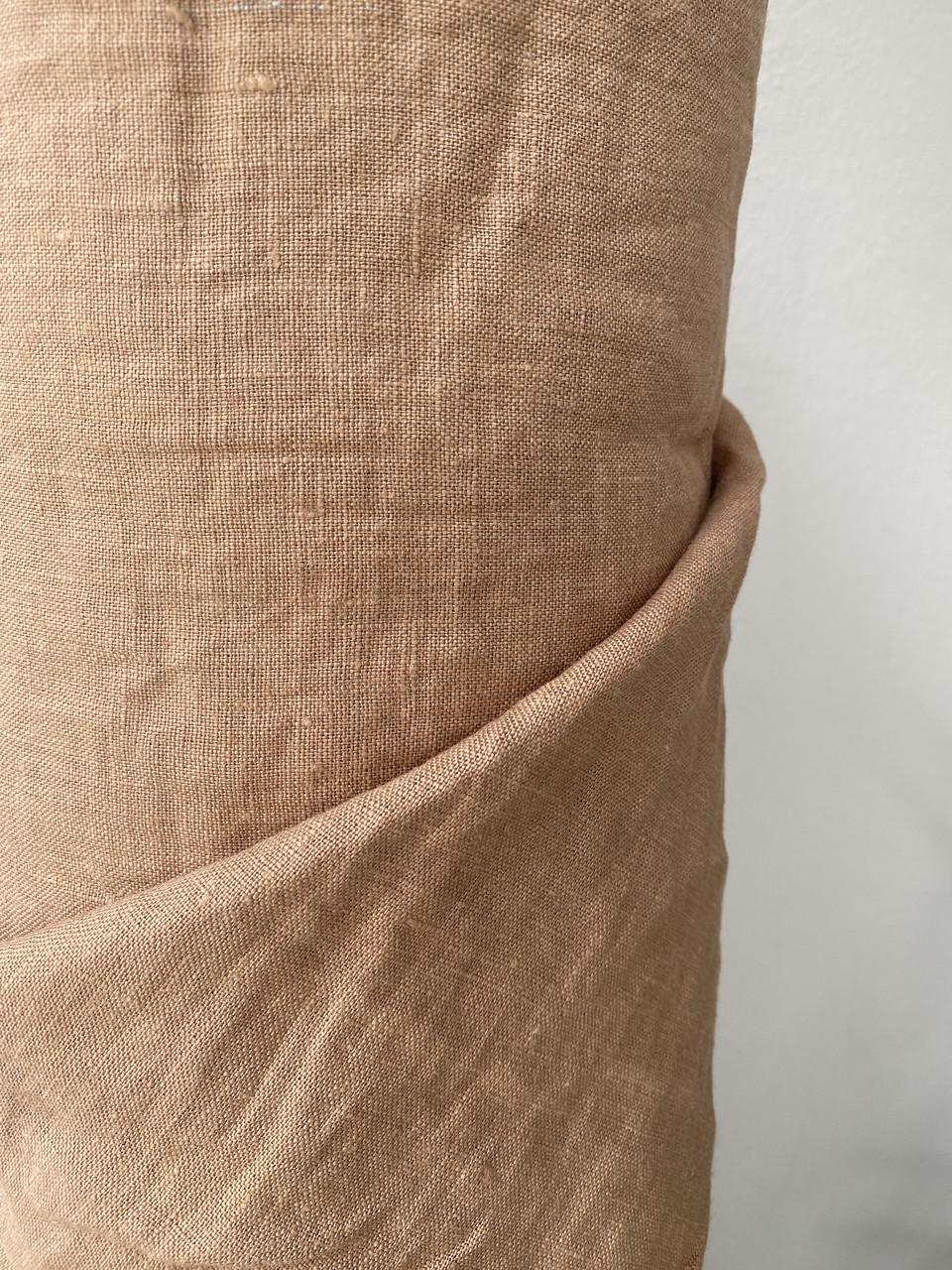 Ткань костюмная LINEN PLUS CRASH EFFECT 100% лен 145 см 107 Мокко - фото 4