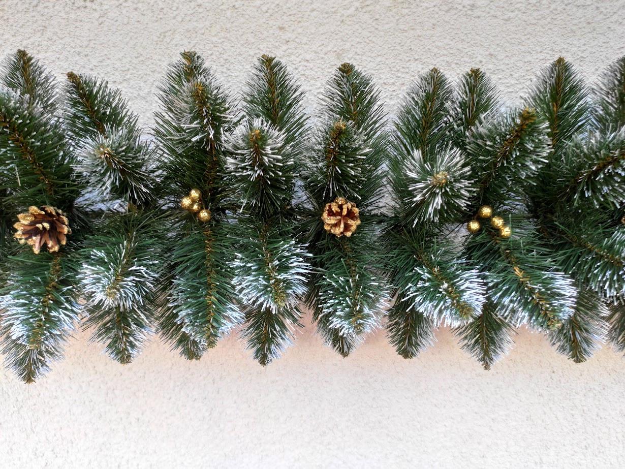 Хвойна гірлянда Кармен SGX з срібними шишками і перлами 2,9 м Зелений (1258917703) - фото 1 Хвойна гірлянда Кармен SGX з срібними шишками і перлами 2,9 м Зелений (1258917703) - фото 1