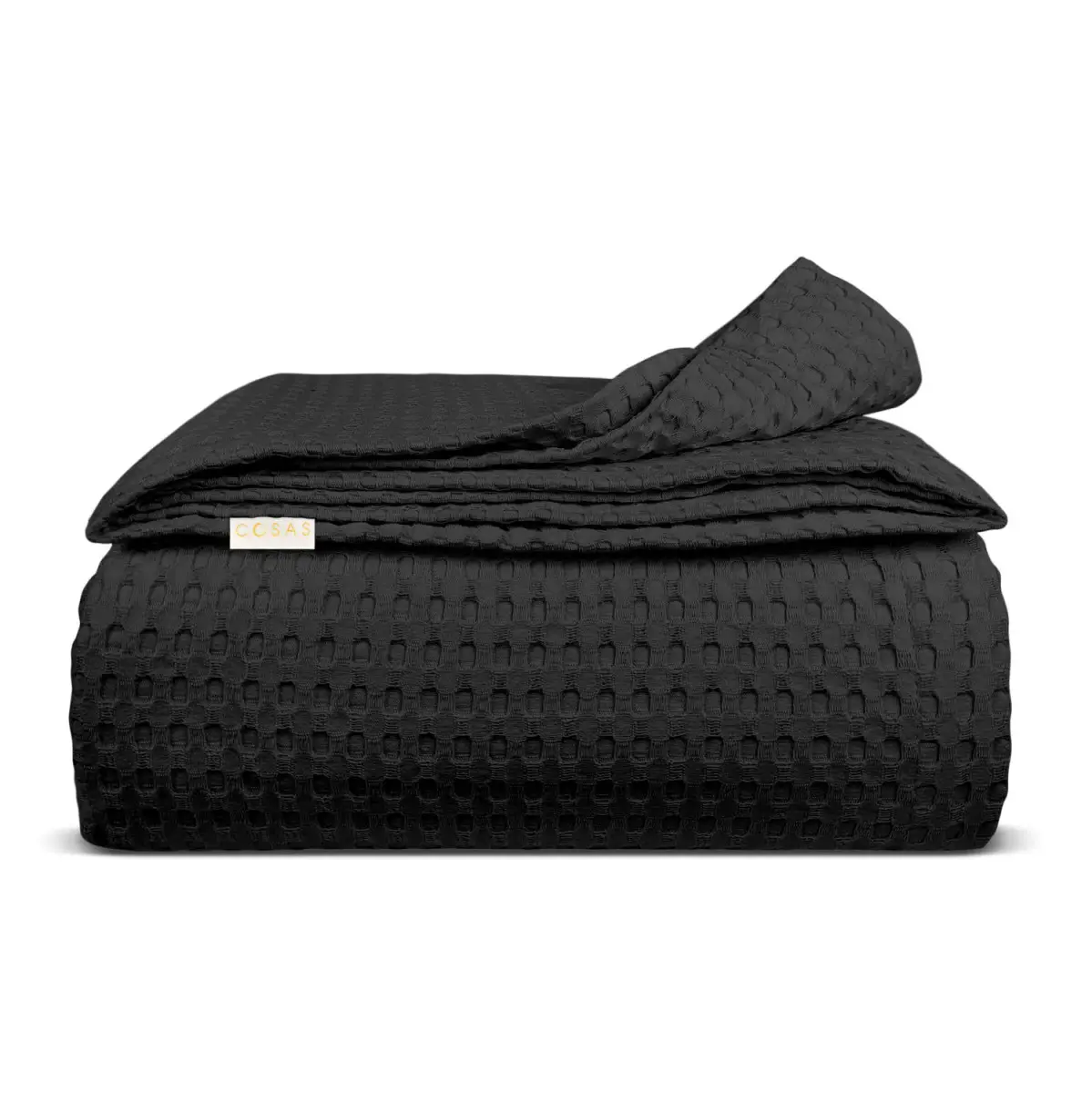Плед-покрывало 110х140 см Black Waffle Weave (8-6-5112201)