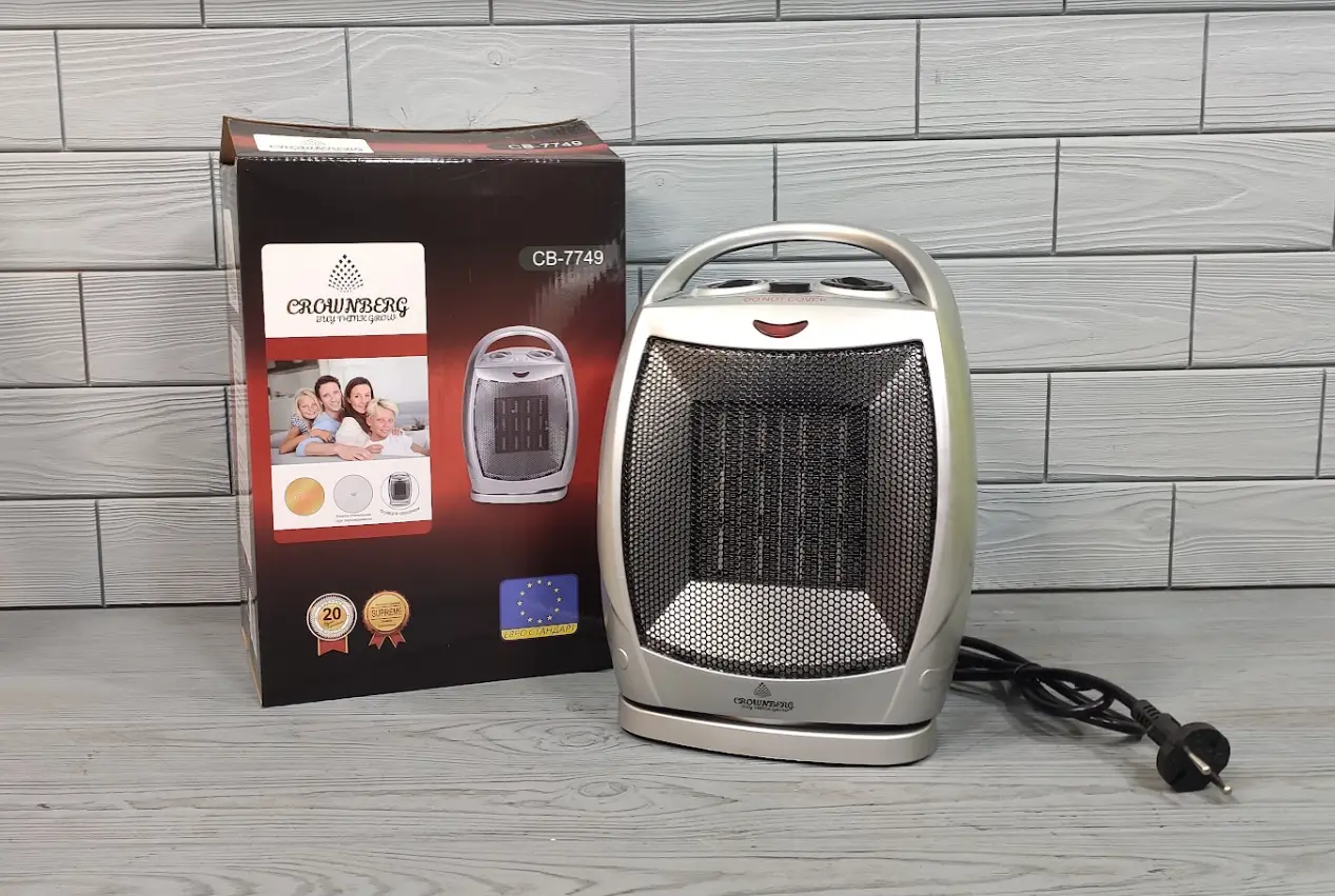 Тепловентилятор Crownberg CB-7749 Ceramic керамічний 1500 Вт з обертанням і захистом від перегріву (ML-05091) - фото 3 Тепловентилятор Crownberg CB-7749 Ceramic керамічний 1500 Вт з обертанням і захистом від перегріву (ML-05091) - фото 3