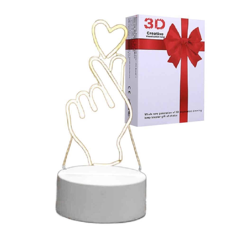 Светильник-ночник настольный Hand&Heart 3D (SVTLRS-0609)