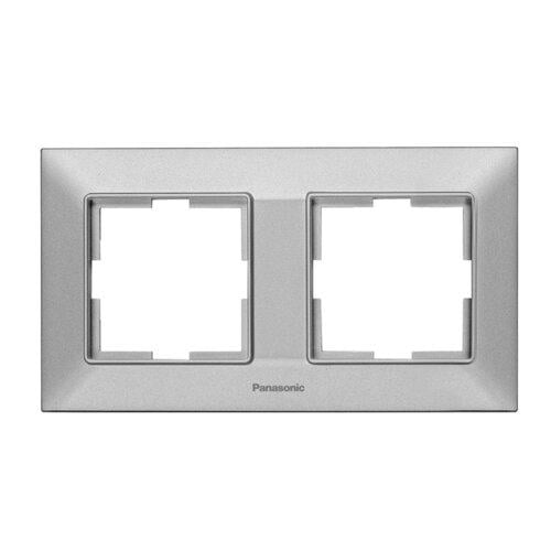 Рамка двухместная горизонтальная Panasonic Arkedia Slim Серебристый (WNTF0802-2SL) Рамка двухместная горизонтальная Panasonic Arkedia Slim Серебристый (WNTF0802-2SL)