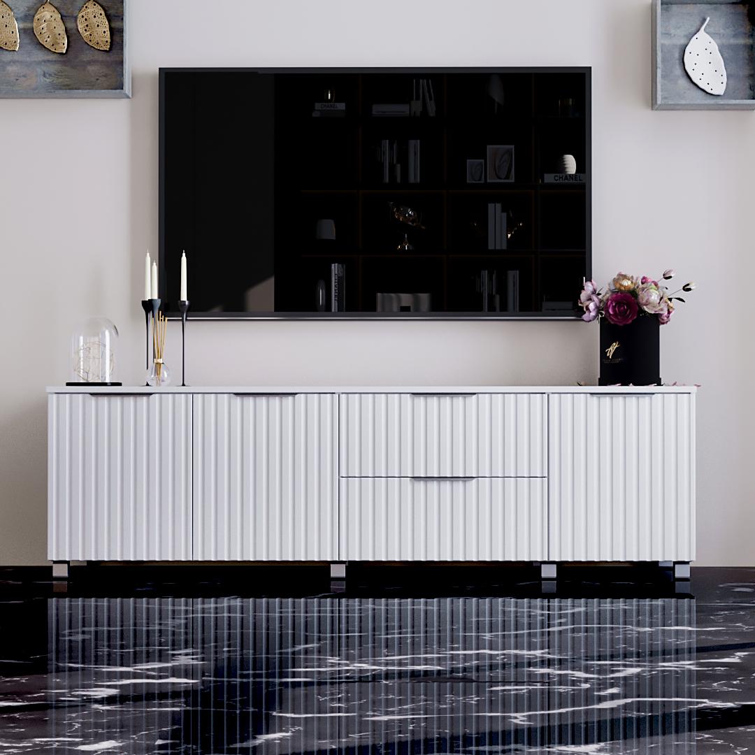 Тумба ТВ DiPortes Саванна К-233 178/53/40 см МДФ Белый (01348) Тумба ТВ DiPortes Саванна К-233 178/53/40 см МДФ Белый (01348)