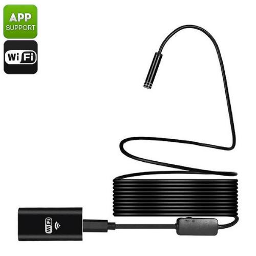 Эндоскоп-камера Endoscope HD720P 8 мм и Wi-Fi водонепроницаемый Черный - фото 6